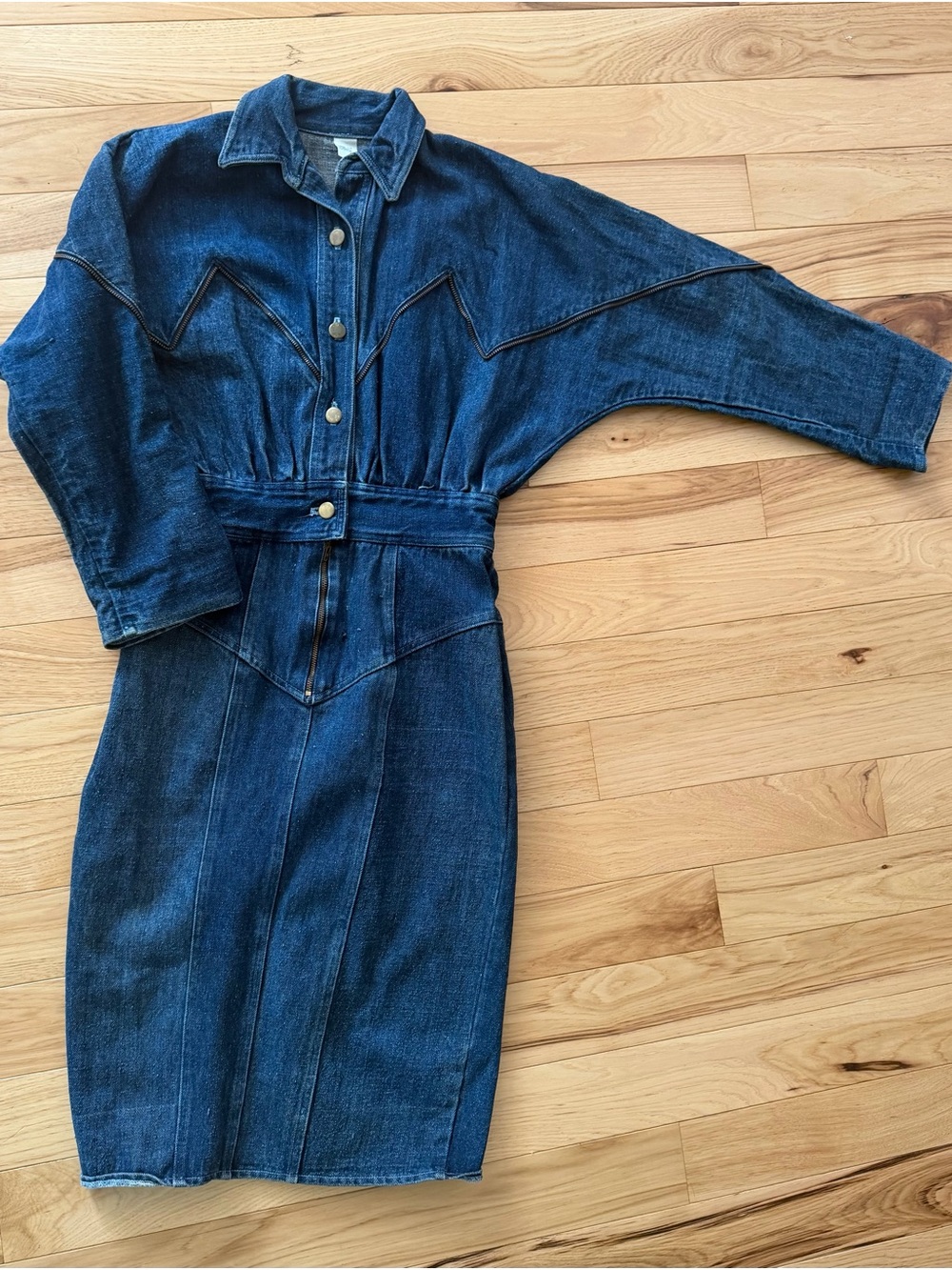 Killer Vintage Denim Canvas Longsleeve Dress